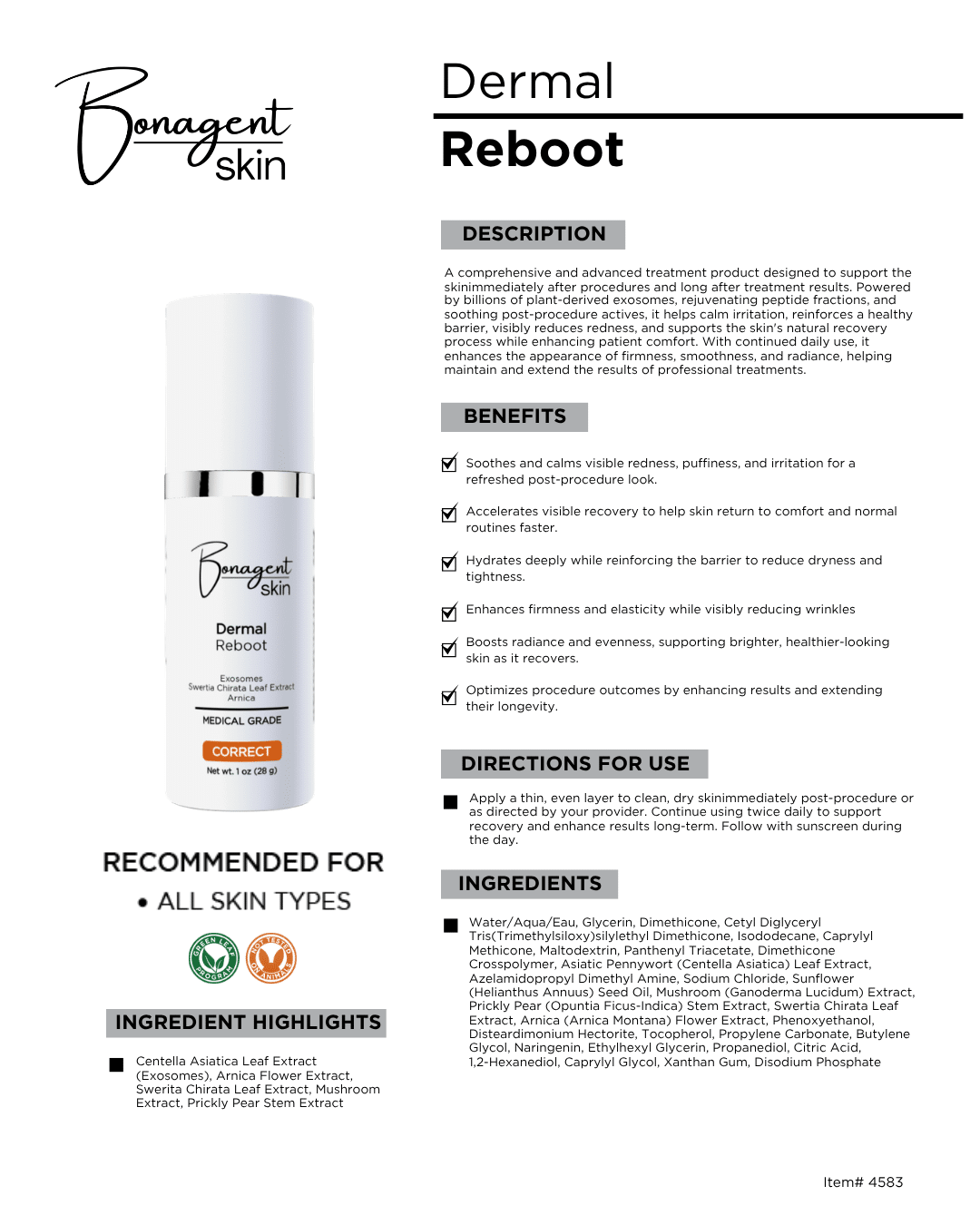 Dermal Reboot by Bonagent Skin