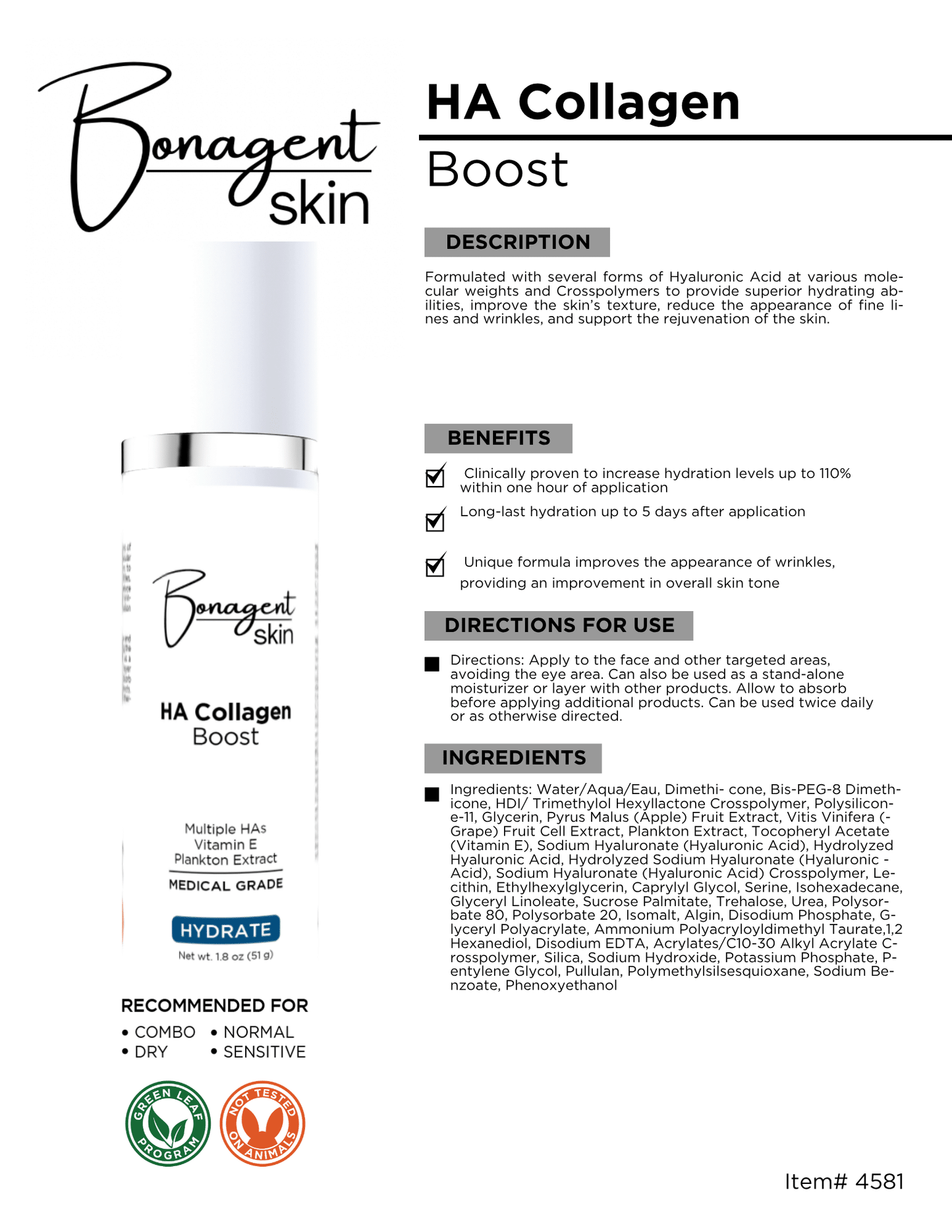 HA Collagen Boost by Bonagent Skin