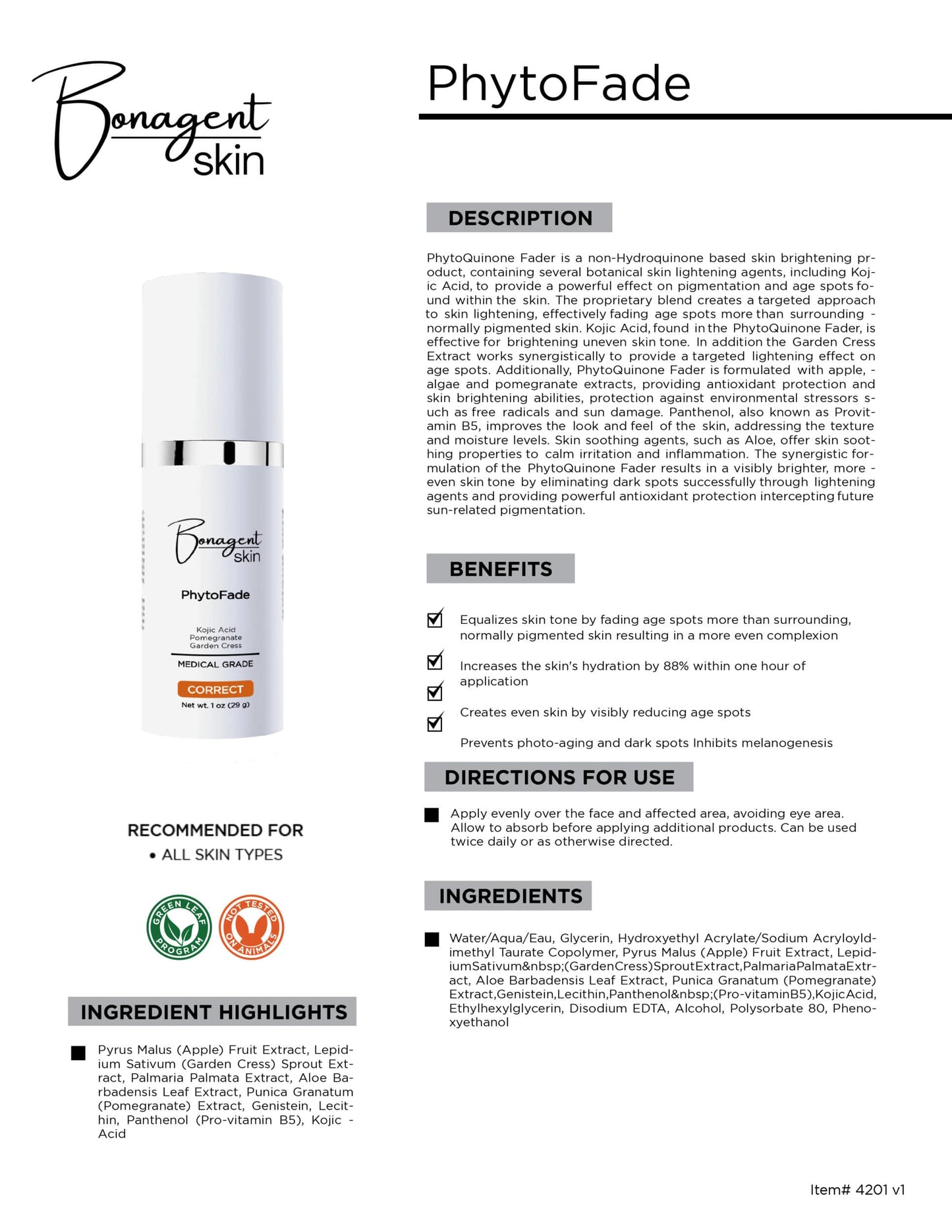 PhytoFade by Bonagent Skin